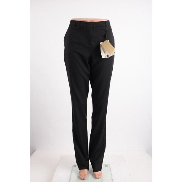 Burberry Womens Wool Dress Pants Trousers US 10 Black NWT - Picture 1 of 8